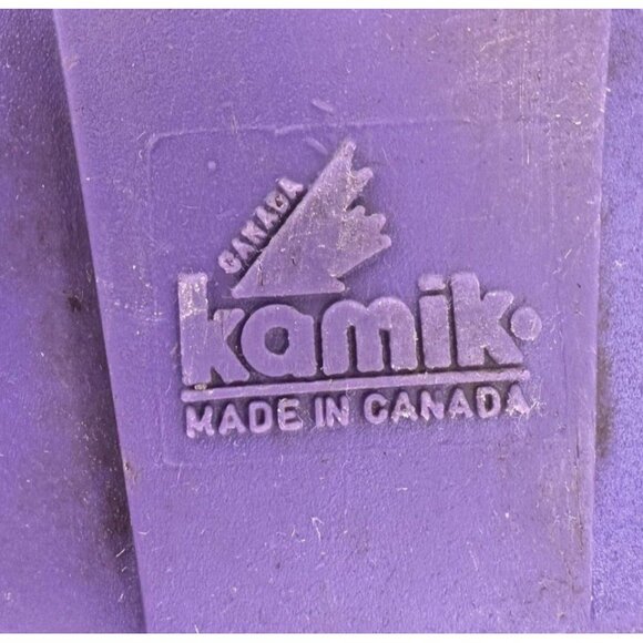 Kamik Womens Boots Duck Bootie Lined Lace Up Snow Mud Rain Black Purple Size 8 - Picture 8 of 10